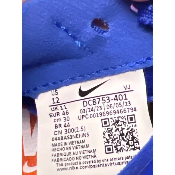 Nike Men's Rival Sprint Spikes Running Track Field Sprinting Blue Size 12 NEW - Picture 9 of 9